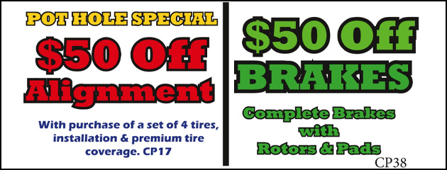 Alignment and Brakes Special